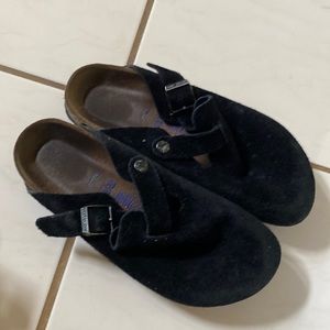 Black Suede Birkenstocks Size 39